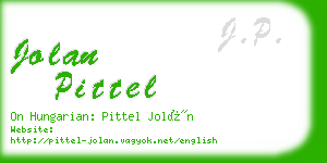 jolan pittel business card